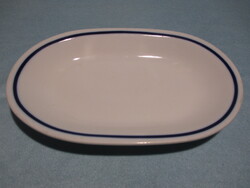 Retro Alföldi kék csíkos virslis tál, tányér