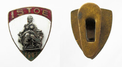 ISTOE 1907 (Igazságügyi Segédhivatali Tisztviselők Országos Egyesülete) gomblyuk jelvény