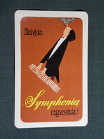 Kártyanaptár,Dohányértékesítő vállalat,grafikai,Symphonia cigaretta,1963
