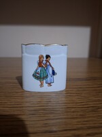 Drasche porcelán cigaretta kínáló / fogvájó tartó. Jelzett
