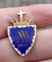 "MPOY" zománcozott piarista iskolajelvény