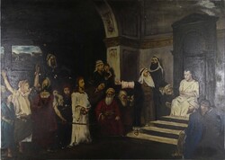 1Z119 Szelesi jelzéssel : Krisztus Pilátus előtt - Munkácsy másolat