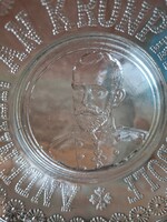 KRONPRINZ  RUDOLF Emlék űveg tányér