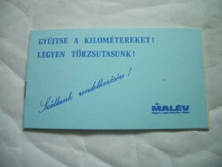 MALÉV törzsutas napló füzet