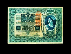 1000 KORONA - 1902 - nagyméretű - DÖK Bélyegzés (olvass!)