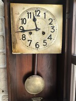 Antik fali óra szerkezet ,2 felhúzós, feles ütős bim bam.VIDEÓ !! Öntöttvas Különleges Gong Junghans