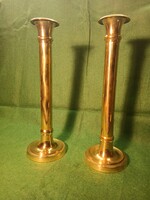 Ritka extra nagy réz gyertyatartó pár