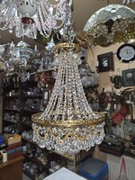 Felújított kristály kosaras csillár