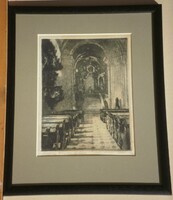 (N) Csulak Elelmér (1887-) : Apátsági templom főoltára / Tihany