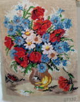 Gobelin kép, kivarrott