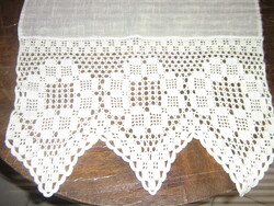 Gyönyörű horgolt virág csipkés vitrázs függöny