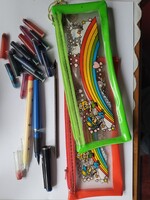 PATRONOS TÖLTŐTOLL A 80-AS ÉVEKBŐL,TOLLTARTÓ,COCA-COLA CERUZA,ANTIK TOLLSZÁR