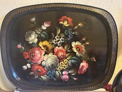Hollóházi large metal tray!