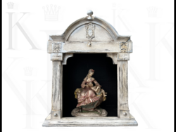 Shabby, vintage stílusú szobortartó házi oltár