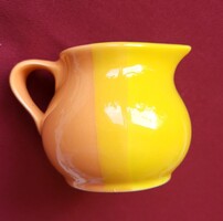 Porcelán kiöntő tej tejszín sárga narancs