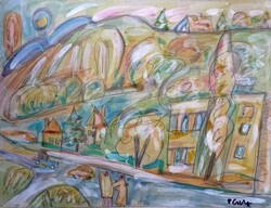 Csepeli Németh Miklós - 50 x 60 cm vegyes technika, papír