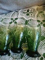 Zöld pálinkás pohár