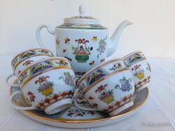 Jingdezhen Famille Rose kezzel festett teaskeszlet