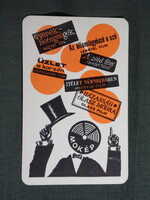 Kártyanaptár,MOKÉP,mozi,film,grafikai,1966