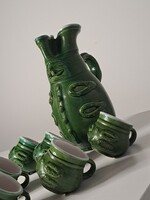 Miska kancsó 6 db Miska pohár készlet csodaszép állapot