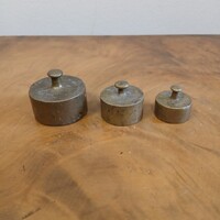 Antik réz mérlegsúly szett