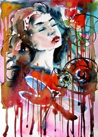 Kovács Anna Brigitta: Dream II -  watercolor painting -Álom  II - akvarell festmény