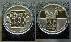 500 Forint 1985, Proof. 0.640 ezüst, 28 gramm. Kulturális Fórum Budapest.