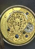 1700 ezüst zsebóra láncos spindlis kulcsos