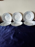 6 db. Bavaria Waldsassen porcelán leveses tányér