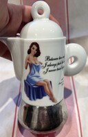 Retro kávéfőző, porcelán betétes