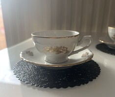 4 személyes porcelán kávés szett Gebrüder Benedikt aranyozott – hibátlan állapot