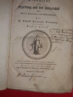 1799.AH Niemeyer: Alapelvek - Oktatás antik tankönyv könyv RITKA állapot a képek szerint