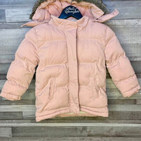 Mamas&Papas rózsaszín bundás vastag lány kabát 4-5 év