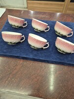 Zsolnay ritka lótusz teás csésze készlet