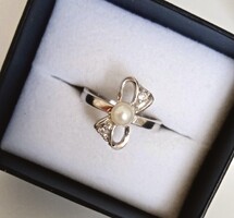 Gyöngyös ezüst gyűrű