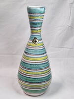 Ritka jelzett iparművészeti mázas kerámia nagyobb méretű váza hibátlan állapotban 28,5 cm. magas