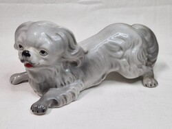 Nagy méretű Arpo porcelán kutya figura szép állapotban 19,5 cm. hosszú