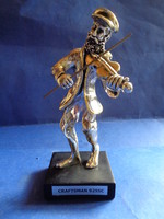Eredeti KARSHI Jerusalem 1955 Jewish Fiddler Figurine 925  Silver