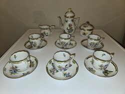 Herendi 6 személyes Viktória VBO mintás kávés készlet