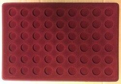 Érmetálca, érmetábla, kitüntetés tálca 54 kerek fészkű, vastag tetővel, Schulz gyártmány