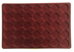 Érmetálca, érmetábla, kitüntetés tálca 35 kerek fészkű, vastag tetővel, Schulz gyártmány