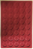 Érmetálca, érmetábla, kitüntetés tálca 40 négyzetes fészkű, vastag tetővel, Schulz gyártmány