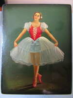 Balerina, orosz lakkdoboz (Fedoskino, 1960, Ivanov)