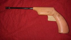 Régi pisztoly alakú gázgyújtó tűzköves műanyag borítás MŰKÖDIK 30 cm a képek szerint