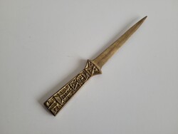 Retro réz levélbontó kés íróasztal kellék mid century