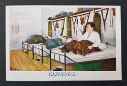 Katona,katonai vicces humoros képeslap Barasits