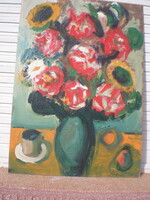 SCHÉNER MIHÁLY , CSODÁLATOS VIRÁG CSENDÉLET