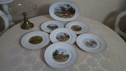 Vadászmotívumokkal díszített, porcelán vacsorázó készlet