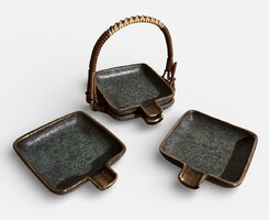 Mid-century Német hamutál készlet