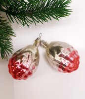 Karácsonyfadísz üvegdíszek 2 db termés